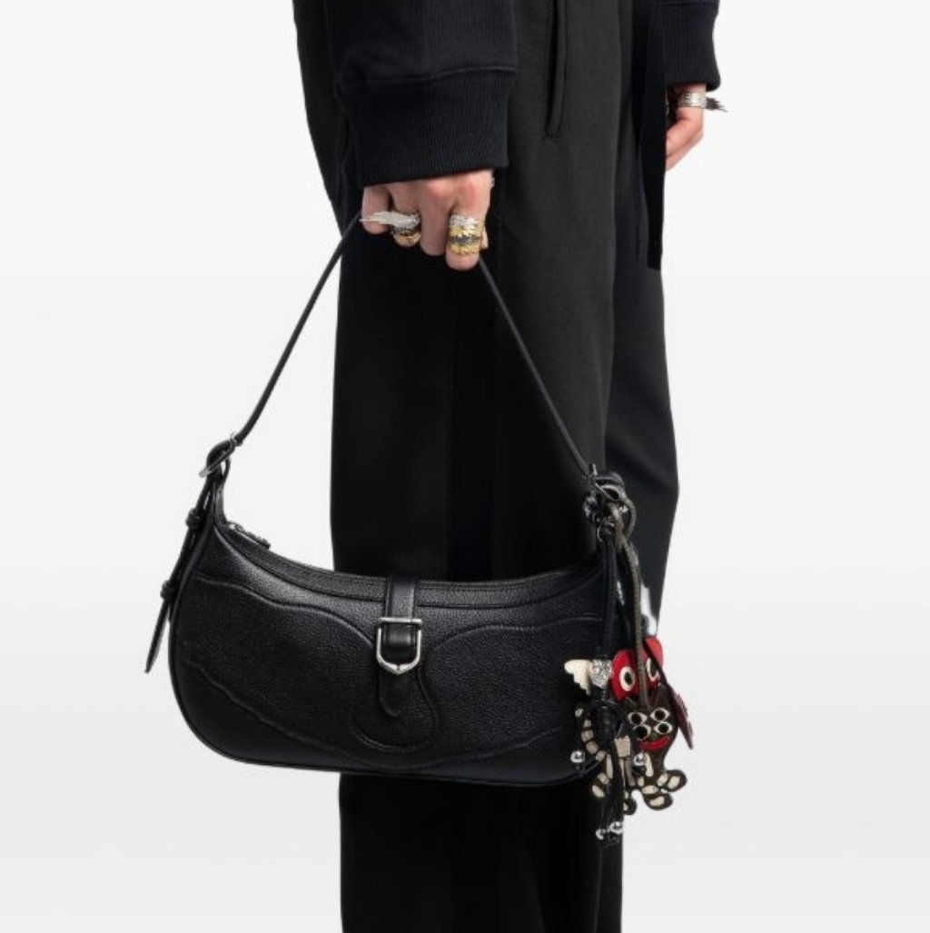 Zadig&Voltaire Moonrise Buckle-Detail Curved Shoulder Bag